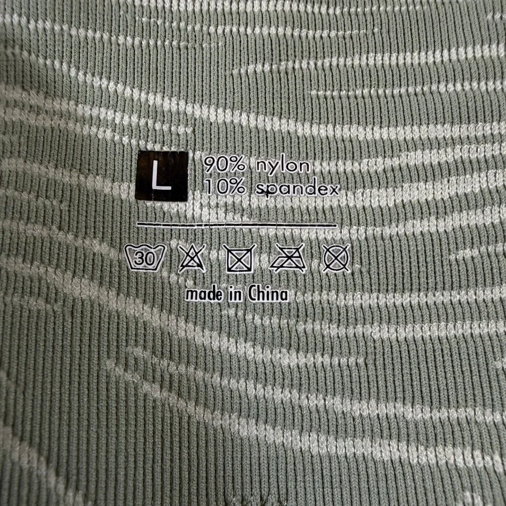 Lively Fit Sage Green Zebra Scrunch Butt Seamless High Waisted‎ Leggings Large